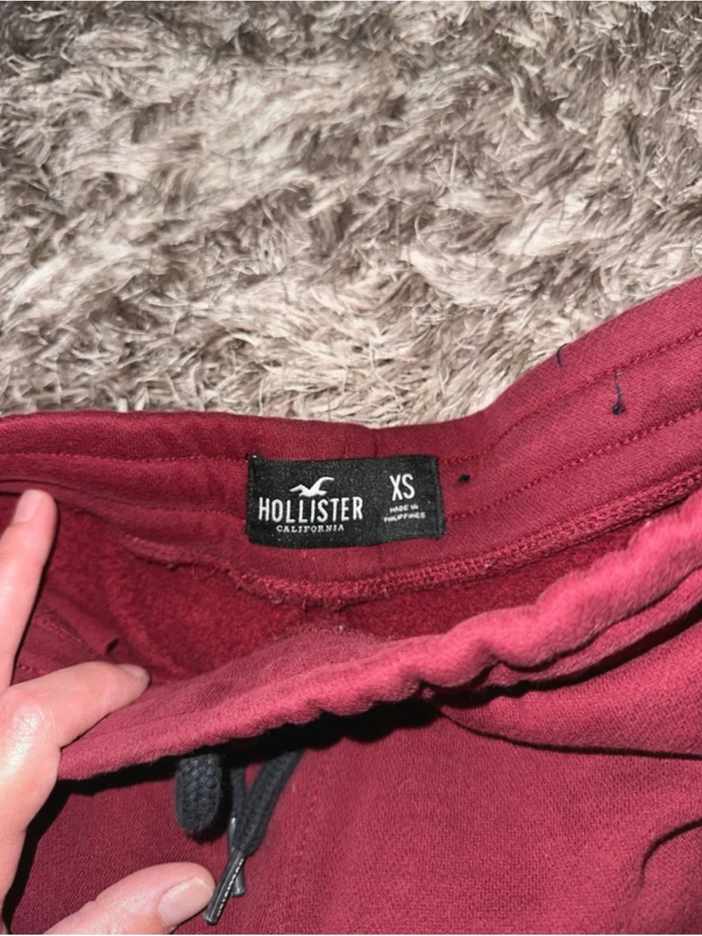 Hollister Sweat Short Bundle Men’s XS, Women’s Medium Burgundy, Navy Gray - Picture 7 of 7